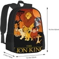 thumbnail image 2 of The Lion Anime King Backpack Large Capacity Leisure Travel Backpack Book Bag Outgoing Daypack 12.5x5.5x16.5 inch, 2 of 8