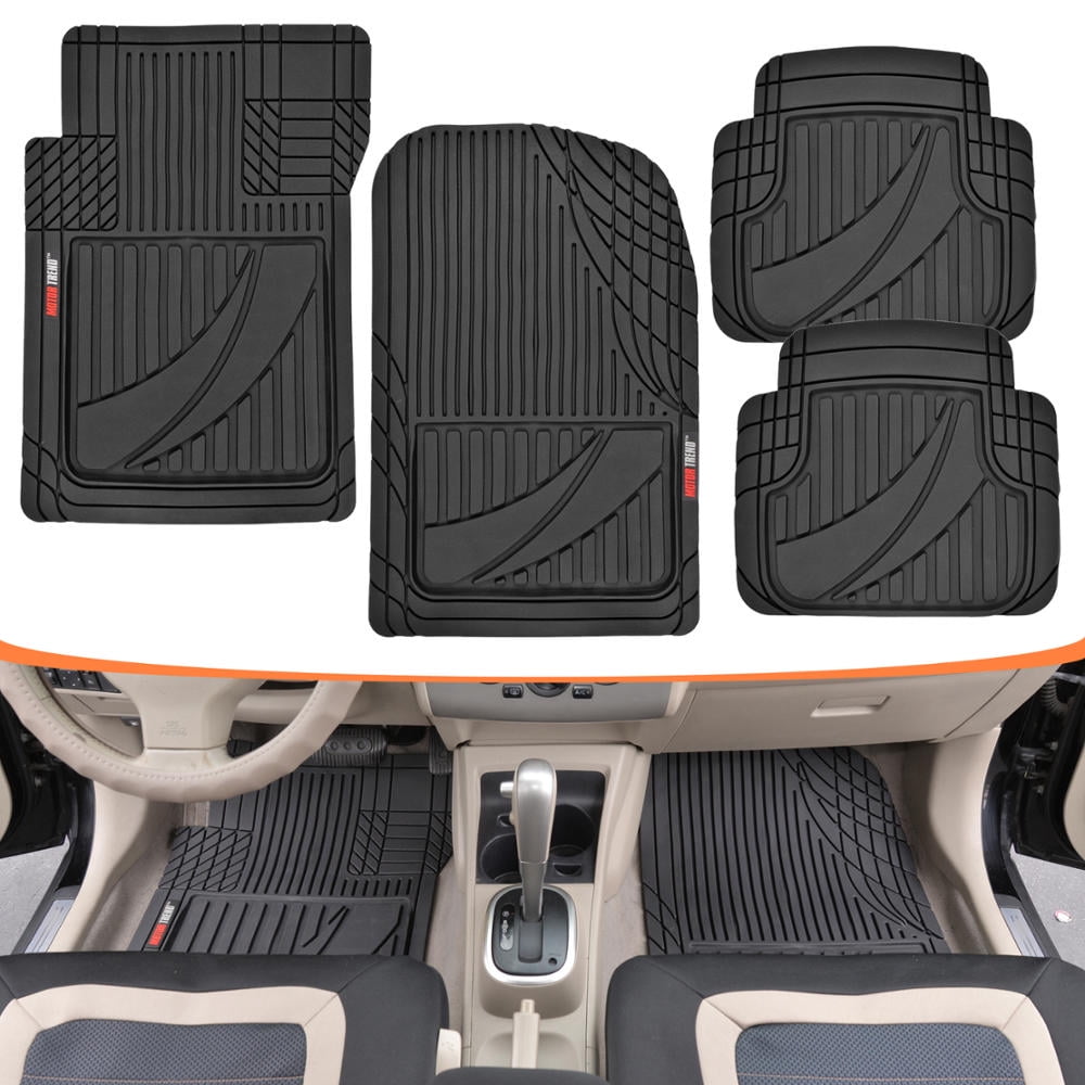 FlexTough Advanced Performance Mats 4pc HD Rubber Floor Mats for Car