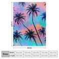 thumbnail image 4 of Orinice  Tropical Tree Fleece Blanket, Hawaiian Coconut Palm Tree Fuzzy Blanket for Adult Teens Kids, Watercolor Tie Dye Throw Blanket, Summer Colorful Beach Flannel Blanket, Throw Size 60x80in, 4 of 6