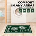 thumbnail image 5 of Floral Anti-Fatigue Kitchen Rugs Set of 2 Non Slip Waterproof PVC Kitchen Mat Cushioned Comfort Standing Kitchen Mats for Floor, Office, Home, Laundry, 17.3''''x28''''+17.3''''x47'''', Green and White, 5 of 6