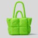 thumbnail image 2 of Bolso de hombro acolchado verde fluorescente para mujer, bolsos acolchados de diseñador, bolso de mano de gran capacidad de nailon láser de lujo, Invierno xuanjing  unisex, 2 of 2