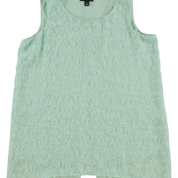 Alfani Womens Textured Pullover Blouse, Green, X-Small