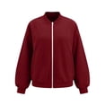 thumbnail image 5 of HAiming Corduroy Jackets for Women Long Sleeve Full Zip Solid Color Casual Jackets Fall Winter Going out Jackets, 5 of 6