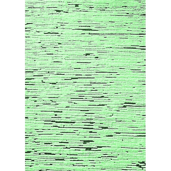 Ahgly Company Indoor Rectangle Solid Emerald Green Modern Area Rugs, 6' x 9'