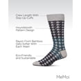 thumbnail image 3 of MeMoi Men's Houndstooth Bamboo Dress Crew Socks - Mens - Male, 10-13, Med Gray Heather, 3 of 7