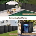 thumbnail image 6 of Mondaria 6 Feet×6 Feet Privacy Fence, Outdoor Wood Plastic Composite Fence Panel, Waterproof Security Barriers Fencing (Black with 1 Post), 6 of 7
