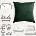 thumbnail image 4 of Purebryt Velvet Throw Pillow Cover (18"x18), 2 Pack, Dark Green, 4 of 5