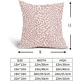 thumbnail image 5 of Pink and White Cheetah Pillow Covers 18x18 Inch Set of 2 Modern Leopard Print Outdoor Throw Pillow Covers Animal Spots Rustic Farmhouse Pillowcases Square Cotton Linen Cushion Covers for Couch Decor, 5 of 6