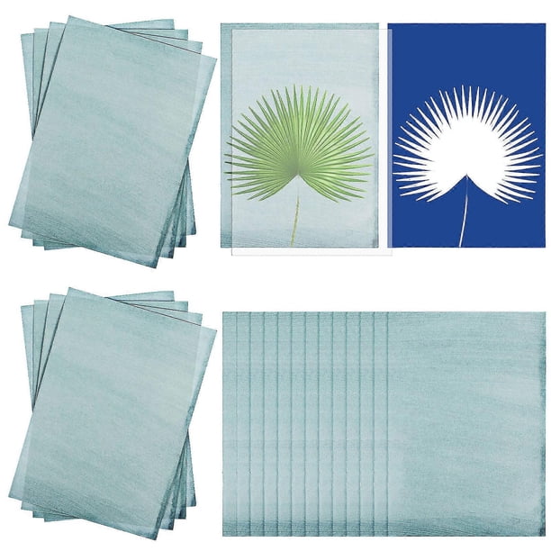 32 Sheet Cyanotype Solar Printing Paper Kit with Clear Pressing Panel ...