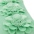 thumbnail image 5 of JWH 3D Hanmade Flower Accent Pillow Case Handmade Aesthetic 3D Floral Cushion Cover Decorative Rectangle Velvet Pillowcases for Home Bed Living Room Decor Girl Gift 12x20 inch in Mint Green, 5 of 7