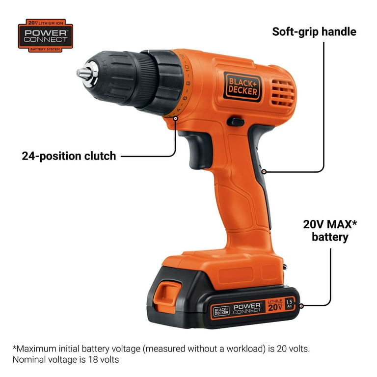 BLACK+DECKER 20V MAX Cordless Drill/Driver with 30pc Kit