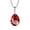 01 January - Garnet, variant on Angel Wing Necklace for Women 925 Sterling Silver Teardrop Pink Tourmaline Pendant Necklace October Birthstone Jewelry Gifts for Her