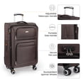 thumbnail image 5 of 30" Softside Large Checked Luggage Lightweight Expandable Suitcase with Spinner Wheels & TSA Lock,Coffee - WD1622, 5 of 12