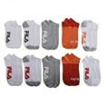 thumbnail image 2 of Fila Womens No Show Socks 10 Pack Peach Colorblock One Size Cushioned Comfort, 2 of 2
