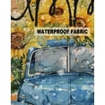 thumbnail image 5 of Pack of 2 Outdoor Pillow Covers, Summer Blue Truck with Sunflowers Orange Plaid Waterproof Square Throw Pillowcase Cushion Decorative Pillow Covers for Couch Patio Tent, 18x18 in, 5 of 6