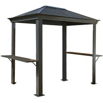 Sojag Mykonos 5 x 8 x 8 ft Dark Grey BBQ Gazebo