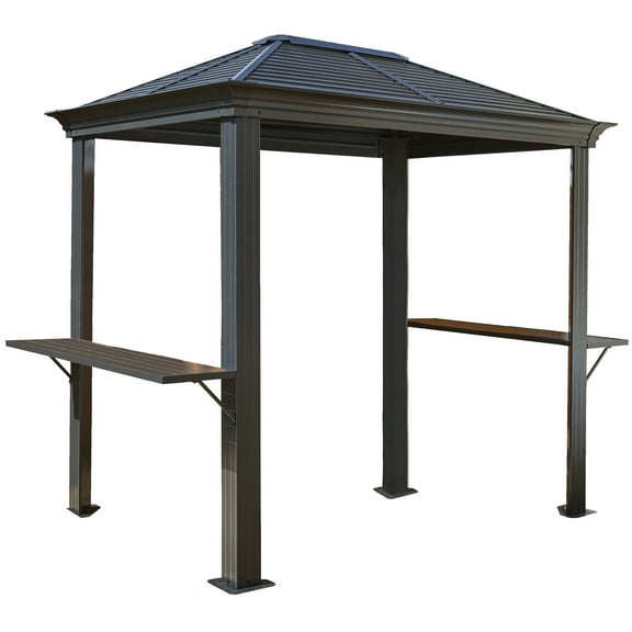 Sojag Mykonos 5 x 8 x 8 ft Dark Grey BBQ Gazebo