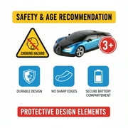 RC Cars for Kids Remote Control Car 1:12 Scale High Speed Racing Car with Lights and Sounds, Rechargeable RC Metal Racer for Boys Girls