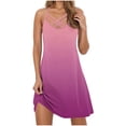 thumbnail image 2 of THDHVS Dresses for Women,Summer Dress,Summer Dresses for Women V-Neck Spaghetti Strap Backless Sleeveless Casual Dress Hot Pink M, 2 of 5