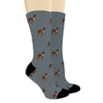 thumbnail image 2 of ThisWear Dog Themed Socks Boxer Socks for Men & Women Boxer Lovers Gifts 1-Pair Muted Blue Crew Socks, 2 of 5
