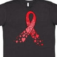 thumbnail image 4 of Inktastic Heart Health Awareness Red Ribbon Made of Hearts T-Shirt, 4 of 5