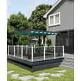 thumbnail image 6 of Outdoor Pergola with Retractable Canopy – Upgraded Aluminum Faux Wood Grain Metal Patio Pergola for Modern Backyard Deck, Porch, Grape Trellis, 6 of 11