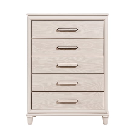Modern Glam Style Five-Drawer Storage Chest Wooden Bedroom Furniture 1pc