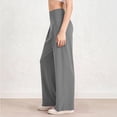 thumbnail image 4 of Dress Pants Women Stretchy High Waisted Teacher Pants Business Casual Office Trousers Yoga Flare Slacks Gray XL, 4 of 5