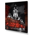 thumbnail image 2 of Designart "Montreal Beautiful Cityscape Red and Grey on Black" Cityscapes Wall Art Print, 2 of 5