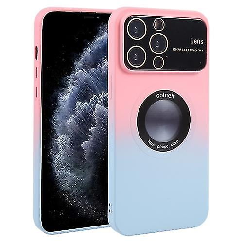 Funda de silicona degradada a prueba de golpes Magsafe con película para lente para iPhone 11 Pro Max