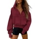 thumbnail image 1 of Sudadera con Capucha PRETTYGARDEN con Cierre Burdeos Talle M, 1 of 6