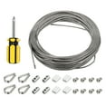 thumbnail image 1 of Kit de cable de alambre Uxcell 1/16", cable de acero inoxidable recubierto de PVC, 33 pies, 1 of 4
