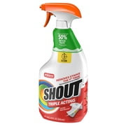 Shout Active Enzyme Laundry Stain Remover Spray, Triple-Acting Formula Clings, Penetrates, and Lifts 100+ Types of Everyday Stains - Prewash Spray 22 FL. OZ.