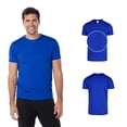 thumbnail image 2 of Playera Cuello Redondo para Caballero, Color Royal, Talla Extra Grande, 100% Poliéster. Yazbek C1302, 2 of 3