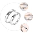 thumbnail image 3 of CIMAXIC 2Pcs Creative Couple Rings Decorative Rings Open Design Ring Jewelry (Silver),0.79"X0.79"X0.12", 3 of 4