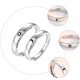thumbnail image 3 of 2 anillos creativos para parejas, anillos decorativos, diseño abierto, joyería (plata), 3 of 6