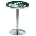 thumbnail image 1 of Holland Bar Stool L214C3628ColoSt-D2 36 in. Colorado State Rams Pub Table with 28 in. Top, Chrome, 1 of 1