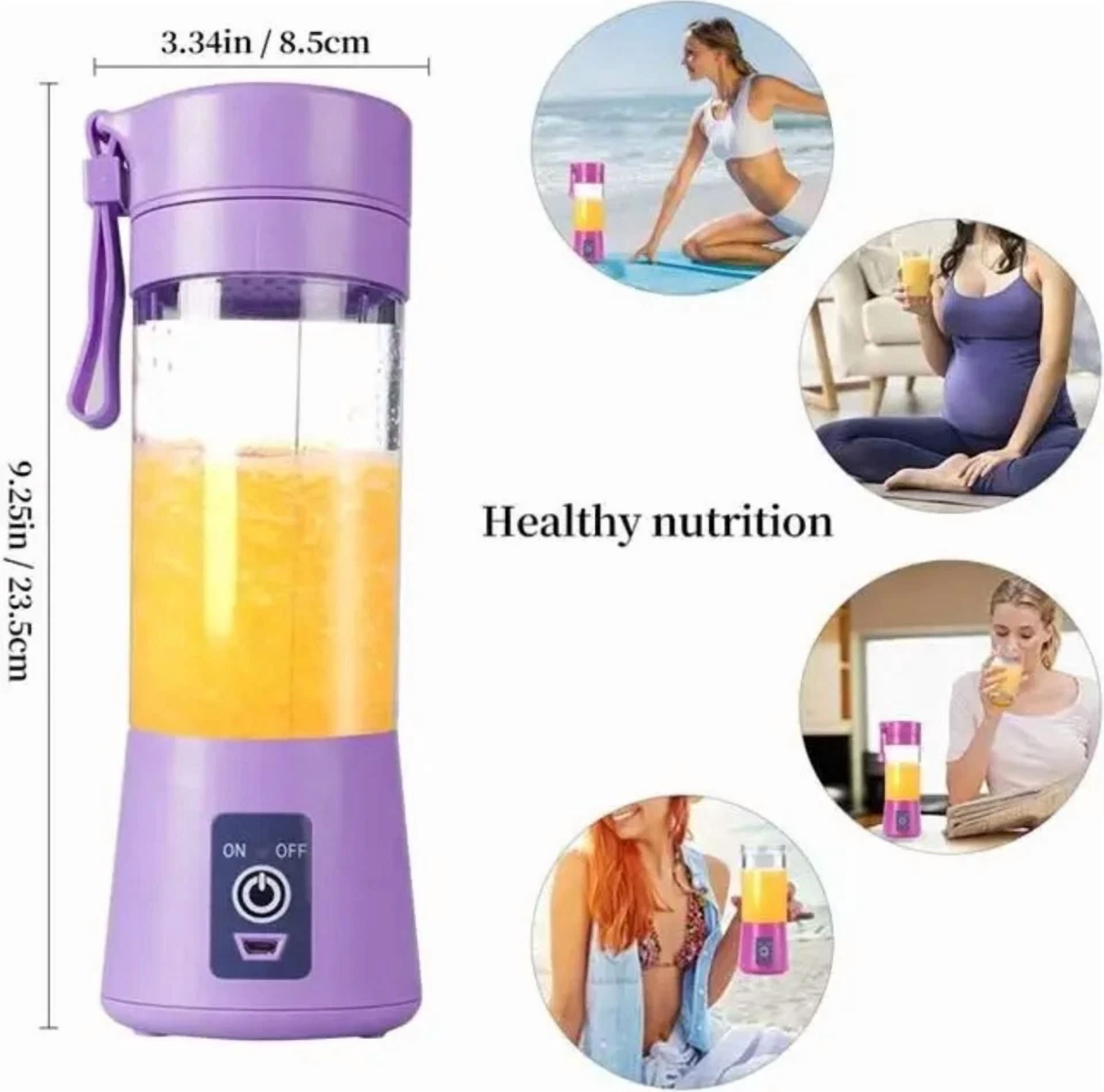 Black Portable Blender Juicer Cup Usb Rechargeable Smoothies Mixer Fruit Machine