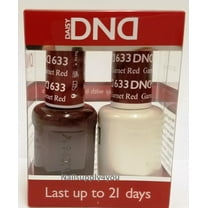 DND Nail Polish Gel & Matching Lacquer Set (633 - Garnet Red)