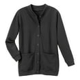 thumbnail image 6 of CATALOG CLASSICS Womens Fleece Jacket Snap Front Cardigan Sweatshirt for Women, Medium, Black, 6 of 9
