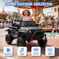 thumbnail image 4 of 24V Kids Ride On Car with Remote Control, 400W Power Motors, 4 Wheels Suspension Toy Car for Kids, Bluetooth, USB, Music, LED Lights, Power Display, Electric Car for Kids Ages 3+, Black, 4 of 7