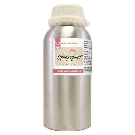 GreenHealth 100% Pure Grapefruit (Pink) Essential Oil 16 fl oz (473 ml) Aluminum Bottle with Plug Cap