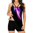 thumbnail image 1 of Tankini Swimsuits for Women Large Bikini Set Digital Print Suspender Beach Split Bathing Suits, 1 of 4