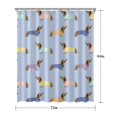 thumbnail image 5 of Colorful Funny Dachshund Shower Curtain 72"x84" ,Bathroom Decorative Shower Curtains Set with 12 Hooks,Modern Waterproof Washable Shower Curtain, 5 of 6