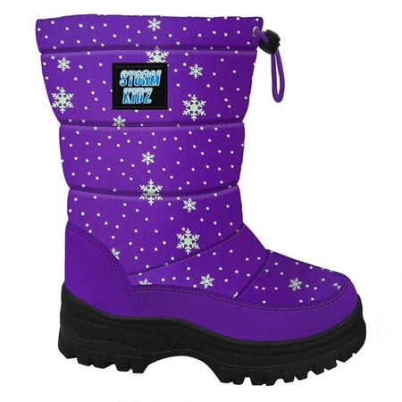Storm Kidz Girls Cold Weather Snow Boot Puffy (Toddler/Little Kid/Big Kid) MANY (Best Kids Snowboard Boots)
