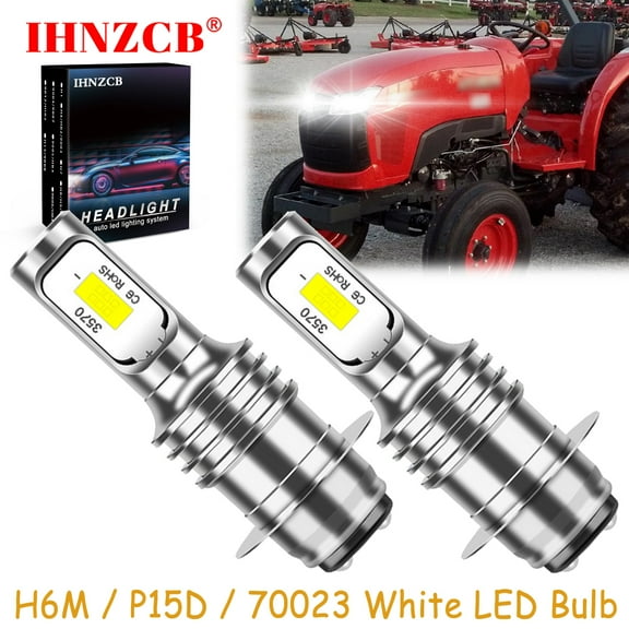 IHNZCB for Kubota L3901h L4600 L4701 Tractor Tc422-30050 Super Bright Led Headlights Bulb,H6m P15d 70023,C40