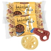 Pastabilities Basketball Shaped Pasta, Fun Basketball and Whistle Shaped Noodles for Kids and Youth Players, Non-GMO Natural Wheat Pasta 14 oz 2 Pack