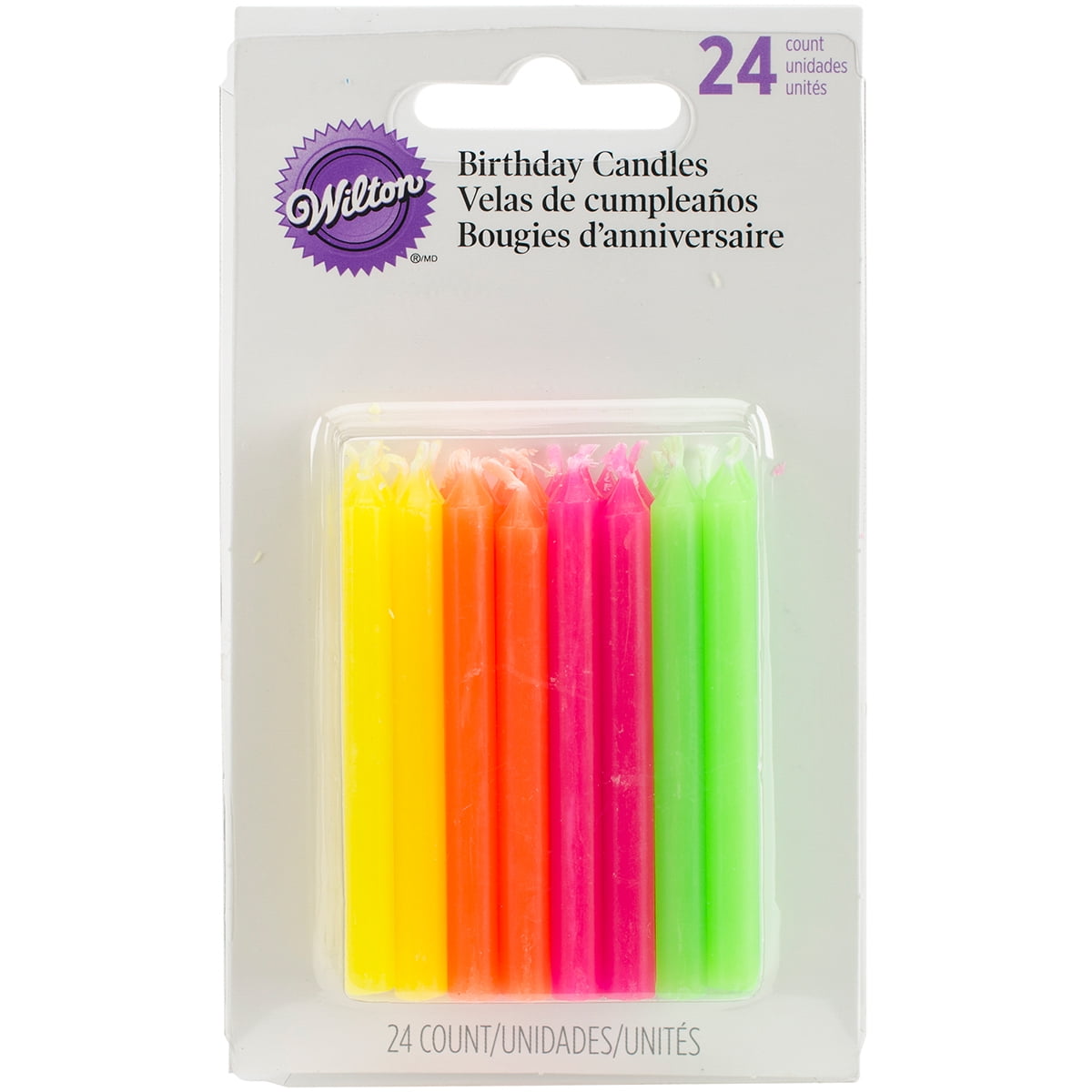 Birthday Candles 2.5' 24/Pkg-Hot Colors