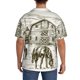 thumbnail image 3 of Balery Horses Grazing On Meadow Camisa Casual de Manga Corta con Botones para Hombre, Texturizada, Estilo Cubano, para Playa, Verano-Large, 3 of 5