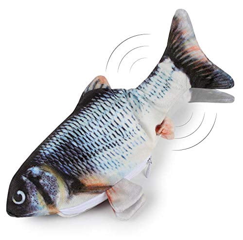 Varwaneo Cat Toy Flopping Fish Cat Toy With Realistic Tail Wagging Interactive Plush With Usb Rechargeable Battery Chew Claw And Bite Safe Pillow For Kittens Plush Cotton Doll A Walmart Com